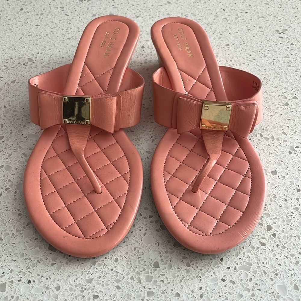 Cole Haan sandals size 7.5 color coral / peach